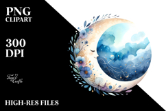 Very Simple Whimsical Half Moon, High-Res PNG Product Image 2