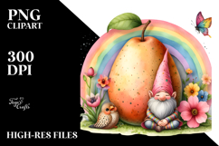 Gnome House Fruit Rainbow Clipart Product Image 2