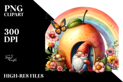 Gnome House Fruit Rainbow Clipart Product Image 2