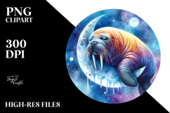Walrus Moon Clipart Product Image 2