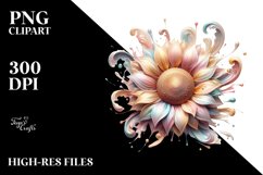 Abstract Shiny Sunflower | Watercolor Splash Product Image 1