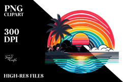 Retro Rainbow Sunset Tumbler Product Image 2