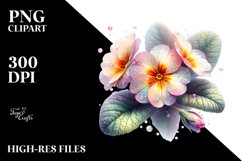 Detailed Primrose Splash | Sublimation Clipart Product Image 1