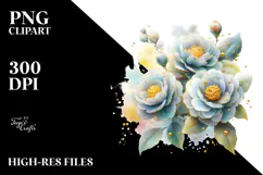 Golden Camellia Made of PNG Product Image 2
