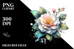 Golden Camellia Made of PNG Product Image 2
