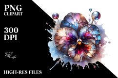 Abstract Shiny Pansy | Clipart Product Image 1