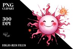 Colorfull Smiling Sun PNG Product Image 2