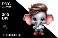 Baby Elephant Big Eyes, White Background | Sublimation Product Image 2