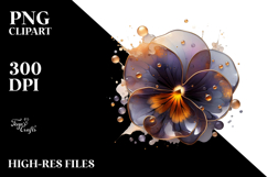 Abstract y Flower Sublimation Clipart Product Image 2
