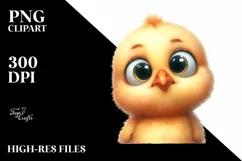 Funny Baby Chick Portrait | Clipart Product Image 3