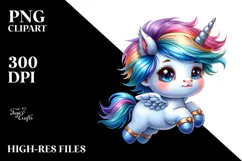 Jumping Baby Unicorn PNG Product Image 2