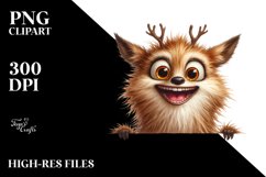 Crazy Funny Deer Art | Sublimation | Clipart Product Image 3