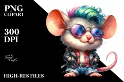 Watercolor Mouse Portrait, Transparent PNG Product Image 3