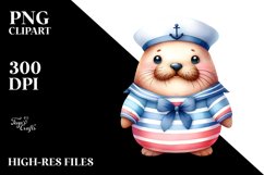 Sailor Suit Walrus Clipart Product Image 3