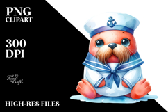 Sailor Suit Walrus Clipart Product Image 2