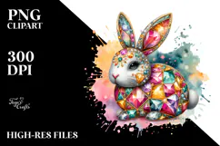 Colorful Bunny Diamonds PNG Product Image 2