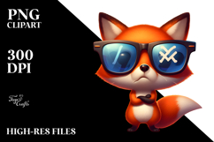 Expressive Cartoon Fox Sunglasses PNG Product Image 2