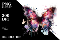 Butterfly Splashes White Background PNG Product Image 2