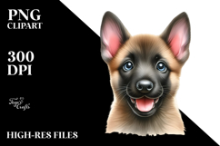 Watercolor Baby Malinois PNG Product Image 2