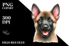 Watercolor Baby Malinois PNG Product Image 2