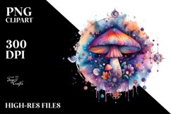 Colorful Magical Mushroom | Clipart Product Image 1