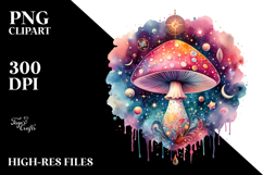 Colorful Magical Mushroom | Clipart Product Image 2