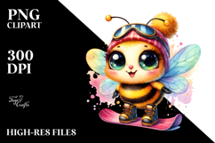 Cute Vibrant Baby Bee PNG Product Image 2