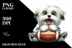 Cute Funny Maltese Watercolor Clipart Product Image 1