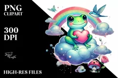 Baby Frog with Heart, Transparent PNG Product Image 2