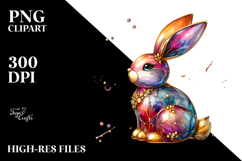 Colorful Bunny PNG Product Image 2