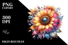 Sunflower Watercolor, High-Res PNG Product Image 2