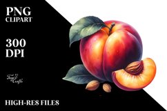 Nectarine Sublimation Clipart Product Image 1