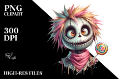 Funny Scarecrow with Lollipop PNG Product Image 2