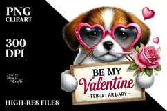 Colorful Puppy with Sunglasses, Transparent PNG Product Image 2