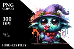 Tiny Grim Reaper with Flower PNG Product Image 2