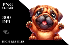 Happy Bullmastiff Watercolor PNG Product Image 2