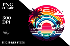 Retro Rainbow Sunset Tumbler Product Image 2