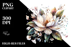 magnolia Made of , Colorful PNG Product Image 2