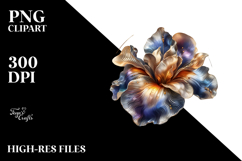 Abstract Shiny Iris Metallic Insertions PNG Product Image 2