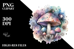 Mystical Celestial Mushroom, Transparent PNG Product Image 2