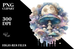 Mystical Celestial Mushroom, Transparent PNG Product Image 2