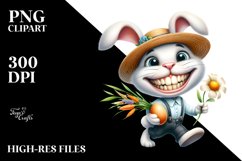 Goofy Bunny with Modern Haircut PNG Product Image 2