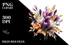 Vibrant Crocus Splash | Sublimation | Clipart Product Image 1