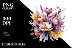 Vibrant Crocus Splash | Sublimation | Clipart Product Image 1
