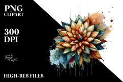 Abstract Stained Dahlia | Clipart Product Image 1