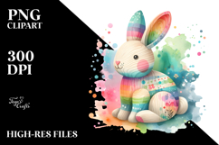 Colorful Bunny Wood PNG Product Image 2