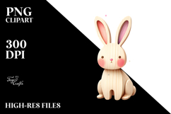 Colorful Bunny Wood PNG Product Image 2