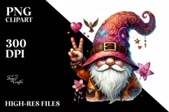 Detailed Valentines Gnome with Large Detailed Hat PNG Product Image 2
