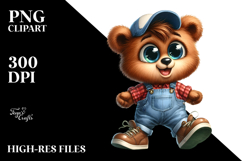 Bear with Big Eyes and Sports Shoes | Sublimation | Clipart Product Image 2