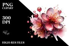Abstract Material Cherry Blossom PNG Product Image 2